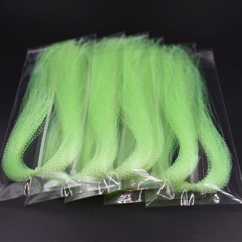 PHECDA PROFLY 10 Packs Crystal Flash Fly Fishing Line Fly Tying Material for Fishing Lure Dry Flies (10Packs Pearl Green) - Image 4